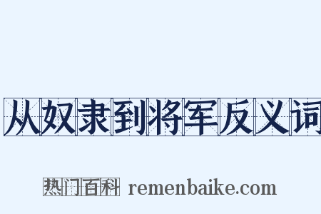 从奴隶到将军反义词是什么意思的图片